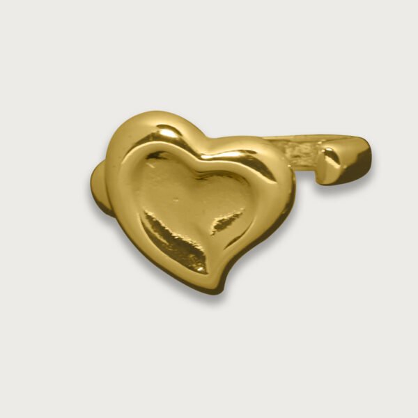 CH-10K-NO-AN-M-D-00-AR-014-01 Anillo de chapa de oro 18K con diseño de corazón, elegante y romántico, perfecto para expresar amor con estilo.