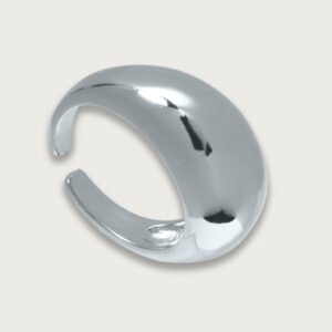 Anillo abierto de chapa de oro blanco 18K - Image 2