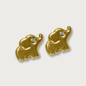 Broquel de elefante de oro amarillo de 10K - Image 2
