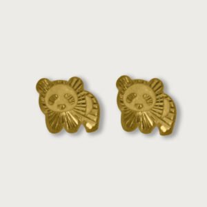 Broquel de panda de oro amarillo de 10K - Image 1