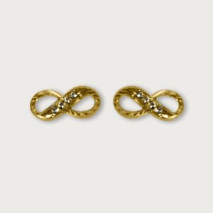 Broquel infinito de oro amarillo de 10K - Image 1