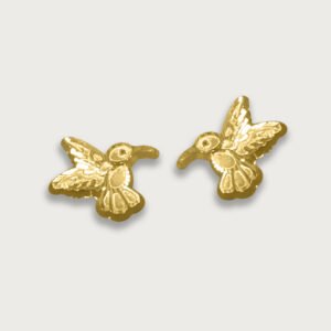 Broquel colibrí de oro amarillo de 10K - Image 2