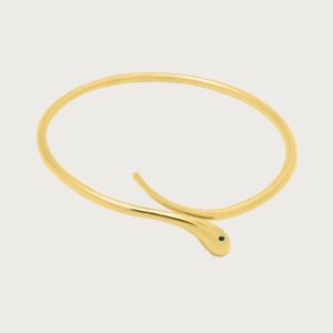 Brazalete serpiente de chapa de oro 18K - Image 1