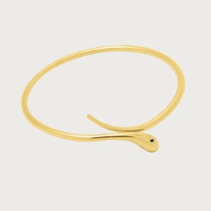 Brazalete serpiente de chapa de oro 18K - Image 2