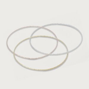 Semanario tricolor de chapa de oro 18K con acabado martillado - Image 2