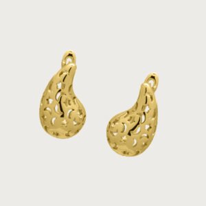 Bonitos Aretes con Lunas y Estrellas de Chapado de Oro de 18k - Image 2