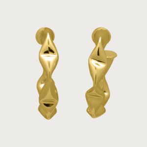 Bonitos Aretes de Chapa de Oro 18k - Image 1