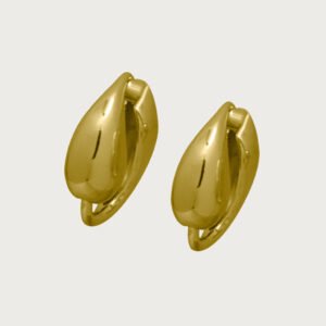 Aretes gota de Chapa de Oro 18K - Image 2