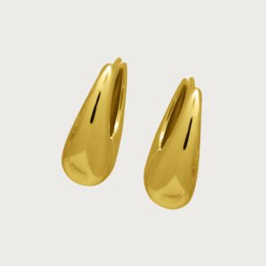 Aretes Elegantes en Chapa de Oro de 18k - Image 2