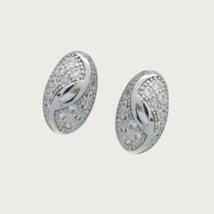 Aretes Ovalados de Plata Italiana de ley 925 - Image 2