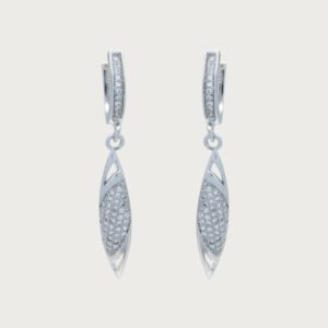 Elegancia Italiana Aretes Colgantes de Plata de ley 925 - Image 1
